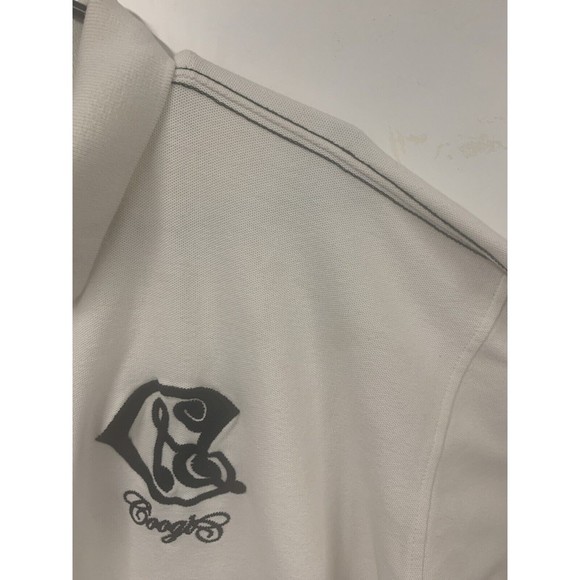 Coogi Mens Polo Shirt Size 3XL White Embroidered Premium Collection Short Sleeve - Picture 7 of 12